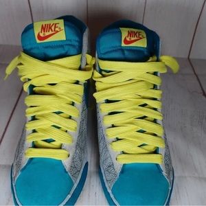 Nike Vintage Womens Blazer High Metallic Platinum Grass Sz 8.5